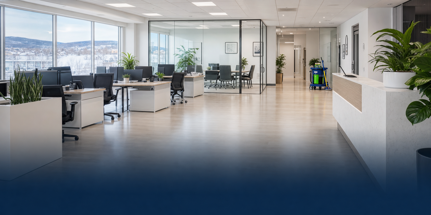 Commercial office cleaning